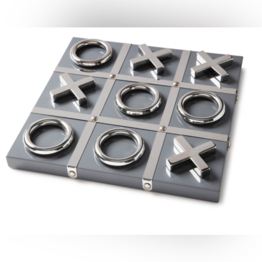 Grey/Silver Tic Tac Toe